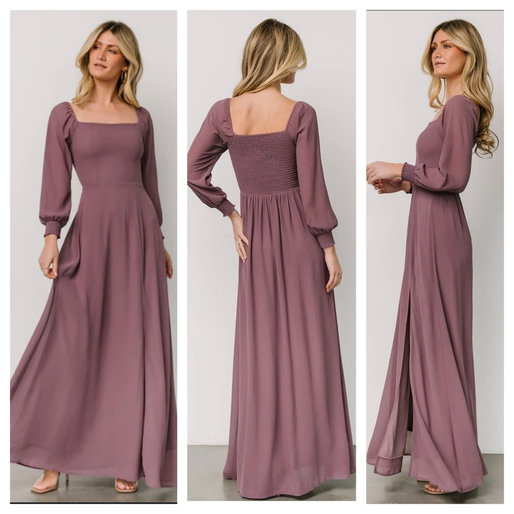 NWT Baltic Born Giselle Maxi Dress Vintage Plum Size M | Wedding Guest Gown